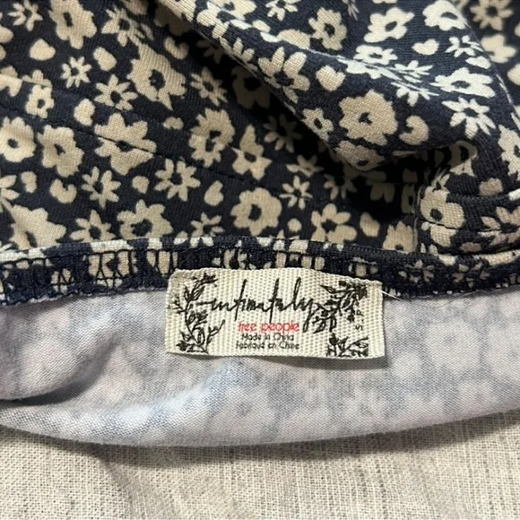 Free People Navy and White floral halter top Bodysuit - Picture 7 of 7